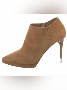 RARE RETIRED Christian Dior Brown Leather Pointed Toe Logo Plate Pumps Women 37